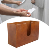 Maxbell Tissue Box Cover Restroom Tissue Box Holder Wall Mounted Toilet Paper Holder brown