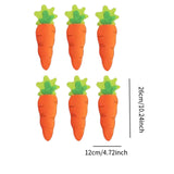 Maxbell 6 Pieces Easter Carrot Cutlery Holders Pouch Bags for Birthday Party Wedding