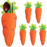 Maxbell 6 Pieces Easter Carrot Cutlery Holders Pouch Bags for Birthday Party Wedding