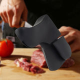 Maxbell Finger Protector Multifunctional Sturdy Knife Handle Cover for Food Chopping black