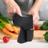 Maxbell Finger Protector Multifunctional Sturdy Knife Handle Cover for Food Chopping black