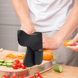 Maxbell Finger Protector Multifunctional Sturdy Knife Handle Cover for Food Chopping black