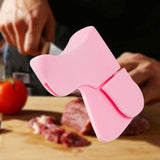 Maxbell Finger Protector Multifunctional Sturdy Knife Handle Cover for Food Chopping pink