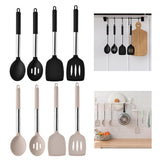 Maxbell 4Pcs Cooking Utensils Mixing Easy to Clean Spoons Stirring Nonstick Cookware Black