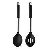 Maxbell 4Pcs Cooking Utensils Mixing Easy to Clean Spoons Stirring Nonstick Cookware Black