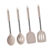 Maxbell 4Pcs Cooking Utensils Mixing Easy to Clean Spoons Stirring Nonstick Cookware Beige