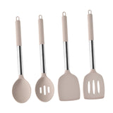 Maxbell 4Pcs Cooking Utensils Mixing Easy to Clean Spoons Stirring Nonstick Cookware Beige