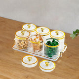 Maxbell Dry Fruit Tray with Lid with Tray Wedding Nuts Plate for Wedding Party Candy clear