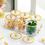 Maxbell Dry Fruit Tray with Lid with Tray Wedding Nuts Plate for Wedding Party Candy clear
