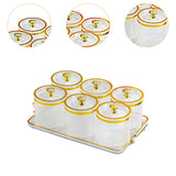 Maxbell Dry Fruit Tray with Lid with Tray Wedding Nuts Plate for Wedding Party Candy clear