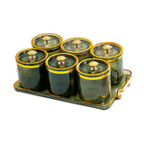 Maxbell Dry Fruit Tray with Lid with Tray Wedding Nuts Plate for Wedding Party Candy green