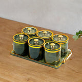 Maxbell Dry Fruit Tray with Lid with Tray Wedding Nuts Plate for Wedding Party Candy green
