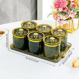 Maxbell Dry Fruit Tray with Lid with Tray Wedding Nuts Plate for Wedding Party Candy green