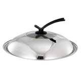 Maxbell Round Frying Pan Cover 36cm Fry Pan Lid for Home Use 34-35.5cm Diameter Pots Standable Handle