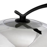 Maxbell Round Frying Pan Cover 36cm Fry Pan Lid for Home Use 34-35.5cm Diameter Pots Standable Handle