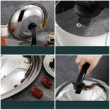 Maxbell Round Frying Pan Cover 36cm Fry Pan Lid for Home Use 34-35.5cm Diameter Pots Standable Handle
