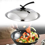 Maxbell Round Frying Pan Cover 36cm Fry Pan Lid for Home Use 34-35.5cm Diameter Pots Standable Handle