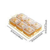 Maxbell Fruit Plate with Lid Removable Serving Dishes for Candy Veggies Party Supply Amber
