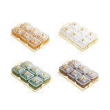 Maxbell Fruit Plate with Lid Removable Serving Dishes for Candy Veggies Party Supply Amber