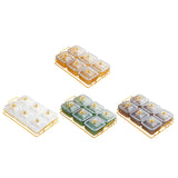 Maxbell Fruit Plate with Lid Removable Serving Dishes for Candy Veggies Party Supply Amber