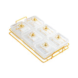Maxbell Fruit Plate with Lid Removable Serving Dishes for Candy Veggies Party Supply Transparent