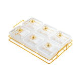 Maxbell Fruit Plate with Lid Removable Serving Dishes for Candy Veggies Party Supply Transparent