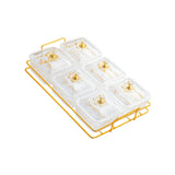 Maxbell Fruit Plate with Lid Removable Serving Dishes for Candy Veggies Party Supply Transparent
