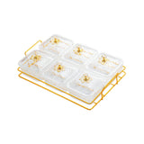 Maxbell Fruit Plate with Lid Removable Serving Dishes for Candy Veggies Party Supply Transparent