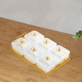 Maxbell Fruit Plate with Lid Removable Serving Dishes for Candy Veggies Party Supply Transparent