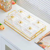 Maxbell Fruit Plate with Lid Removable Serving Dishes for Candy Veggies Party Supply Transparent