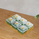 Maxbell Fruit Plate with Lid Removable Serving Dishes for Candy Veggies Party Supply Viridis