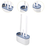 Maxbell 3Pcs Toilet Cleaning Brushes with Holder Sturdy for Household Hotel Bathroom Blue