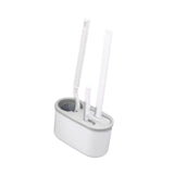 Maxbell 3Pcs Toilet Cleaning Brushes with Holder Sturdy for Household Hotel Bathroom White