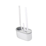 Maxbell 3Pcs Toilet Cleaning Brushes with Holder Sturdy for Household Hotel Bathroom White