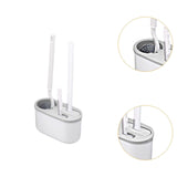 Maxbell 3Pcs Toilet Cleaning Brushes with Holder Sturdy for Household Hotel Bathroom White