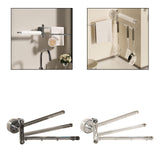 Maxbell Swivel Towel Rack Wall Mount Swing Towel Hanger for Bathroom Shower Room Black