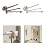 Maxbell Swivel Towel Rack Wall Mount Swing Towel Hanger for Bathroom Shower Room Black