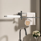 Maxbell Swivel Towel Rack Wall Mount Swing Towel Hanger for Bathroom Shower Room Black