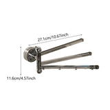 Maxbell Swivel Towel Rack Wall Mount Swing Towel Hanger for Bathroom Shower Room Black