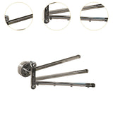Maxbell Swivel Towel Rack Wall Mount Swing Towel Hanger for Bathroom Shower Room Black