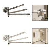 Maxbell Swivel Towel Rack Wall Mount Swing Towel Hanger for Bathroom Shower Room Black