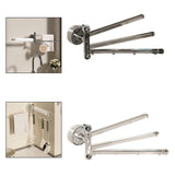 Maxbell Swivel Towel Rack Wall Mount Swing Towel Hanger for Bathroom Shower Room Black