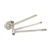 Maxbell Swivel Towel Rack Wall Mount Swing Towel Hanger for Bathroom Shower Room Clear