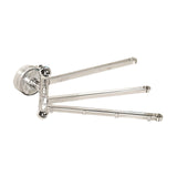 Maxbell Swivel Towel Rack Wall Mount Swing Towel Hanger for Bathroom Shower Room Clear