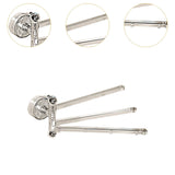 Maxbell Swivel Towel Rack Wall Mount Swing Towel Hanger for Bathroom Shower Room Clear