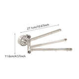 Maxbell Swivel Towel Rack Wall Mount Swing Towel Hanger for Bathroom Shower Room Clear