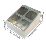 Maxbell Spice Canister Organizer Storage Spice Pots Shelf for Table Pantry Household 2 row 4 grids