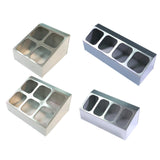 Maxbell Spice Canister Organizer Storage Spice Pots Shelf for Table Pantry Household 2 row 4 grids