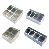 Maxbell Spice Canister Organizer Storage Spice Pots Shelf for Table Pantry Household 2 row 4 grids
