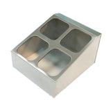 Maxbell Spice Canister Organizer Storage Spice Pots Shelf for Table Pantry Household 2 row 4 grids